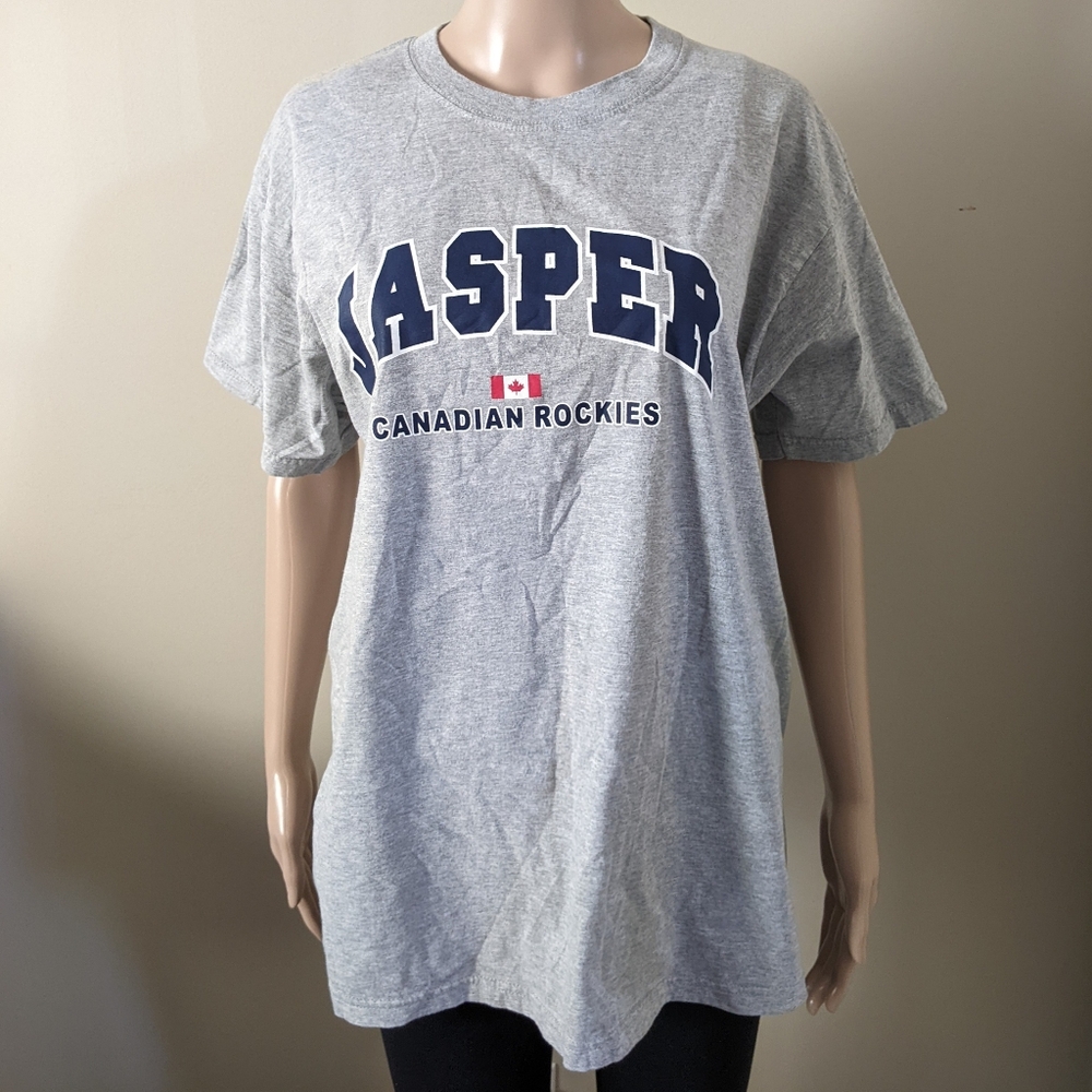 Jasper Rockies National Park grey tshirt, men's large
